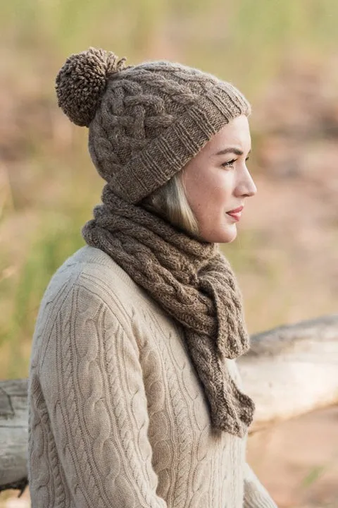 100% Alapaca handknit toque and scarf set - one set only