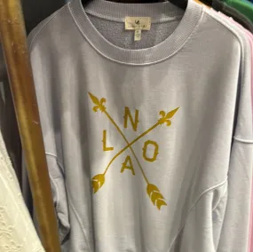 19373 Nola Arrow Organic Pigment Dye Pullover sweatshirt