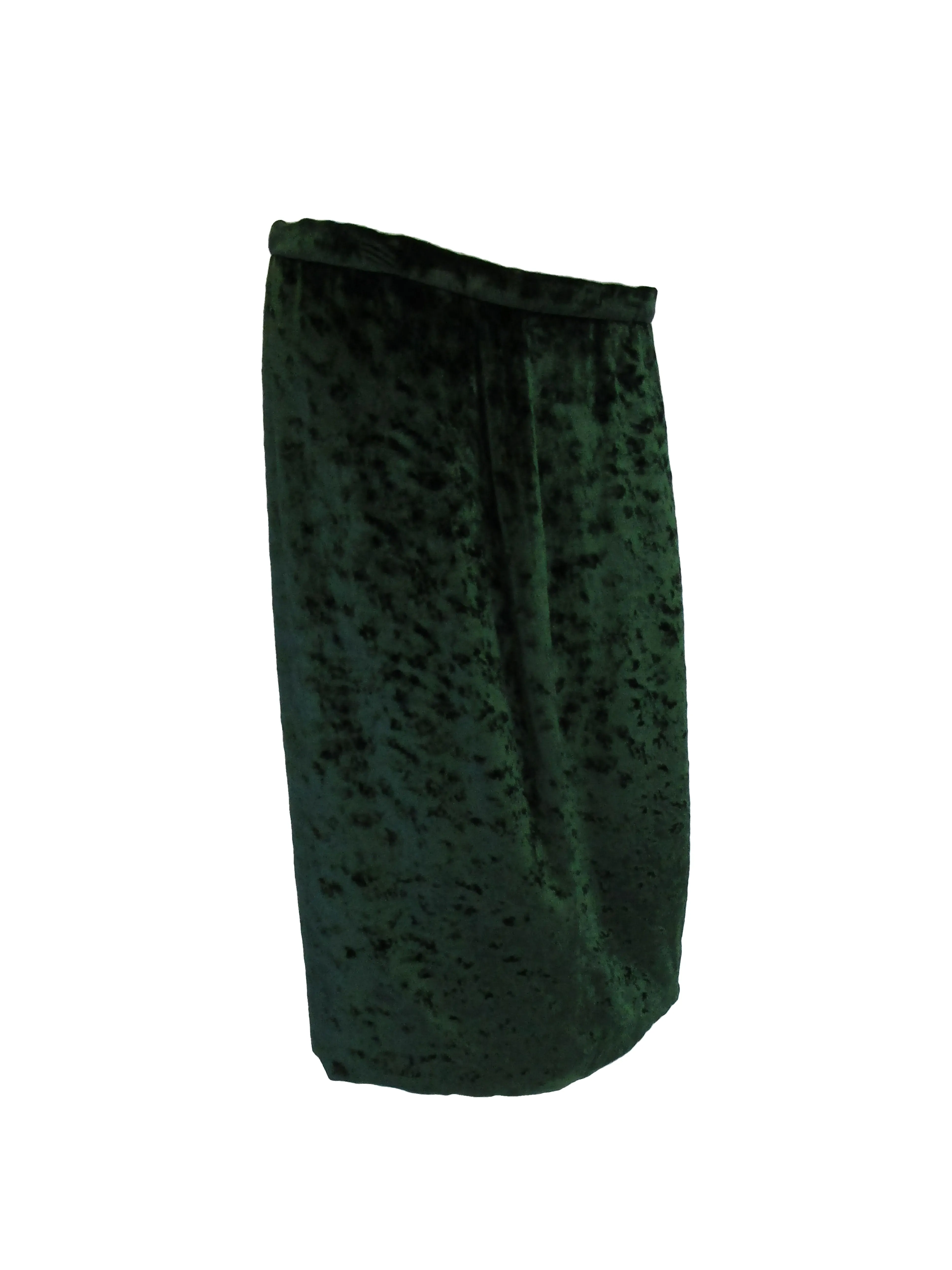 1980s  Green Velvet and Houndstoothe Silk Ensemble