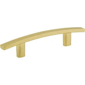 3" CENTER-TO-CENTER BRUSHED GOLD SQUARE THATCHER CABINET BAR PULL #859-3BG