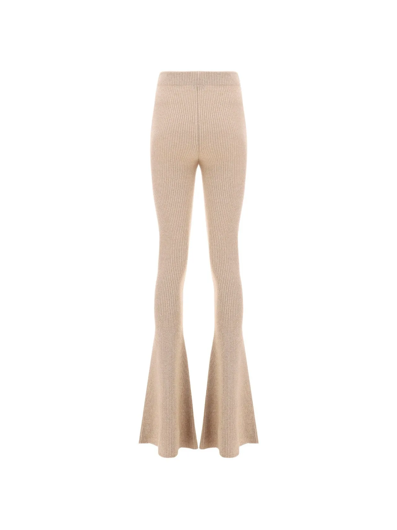 Alanui High Waist Flared Knitted Trousers