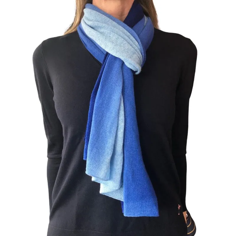 Alashan Cashmere Dip Dye Topper - Blue Combo