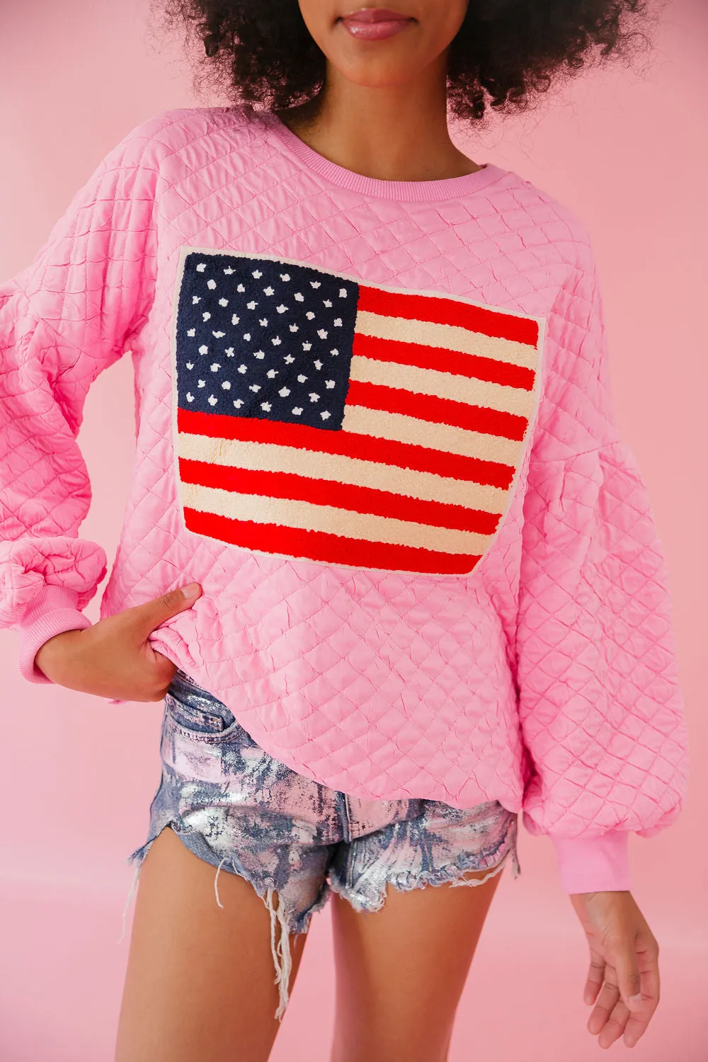 ALL AMERICAN QUILTED PULLOVER