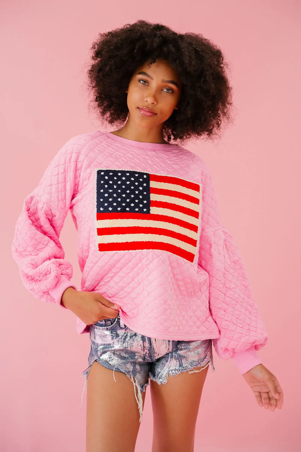 ALL AMERICAN QUILTED PULLOVER