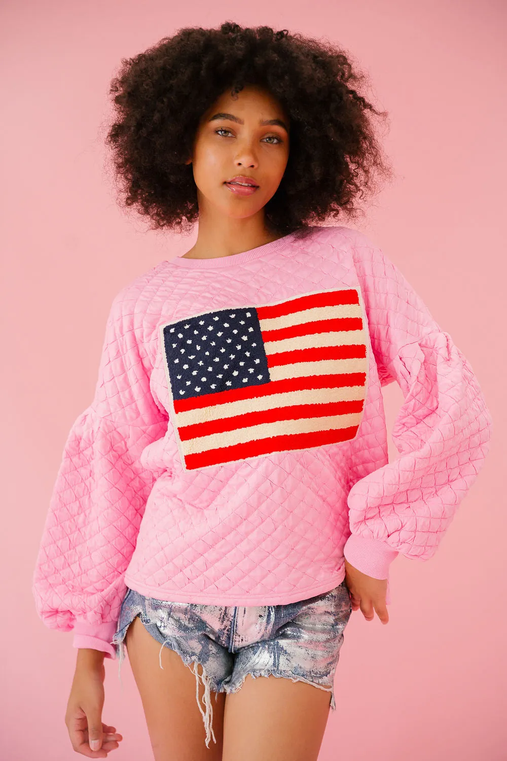 ALL AMERICAN QUILTED PULLOVER