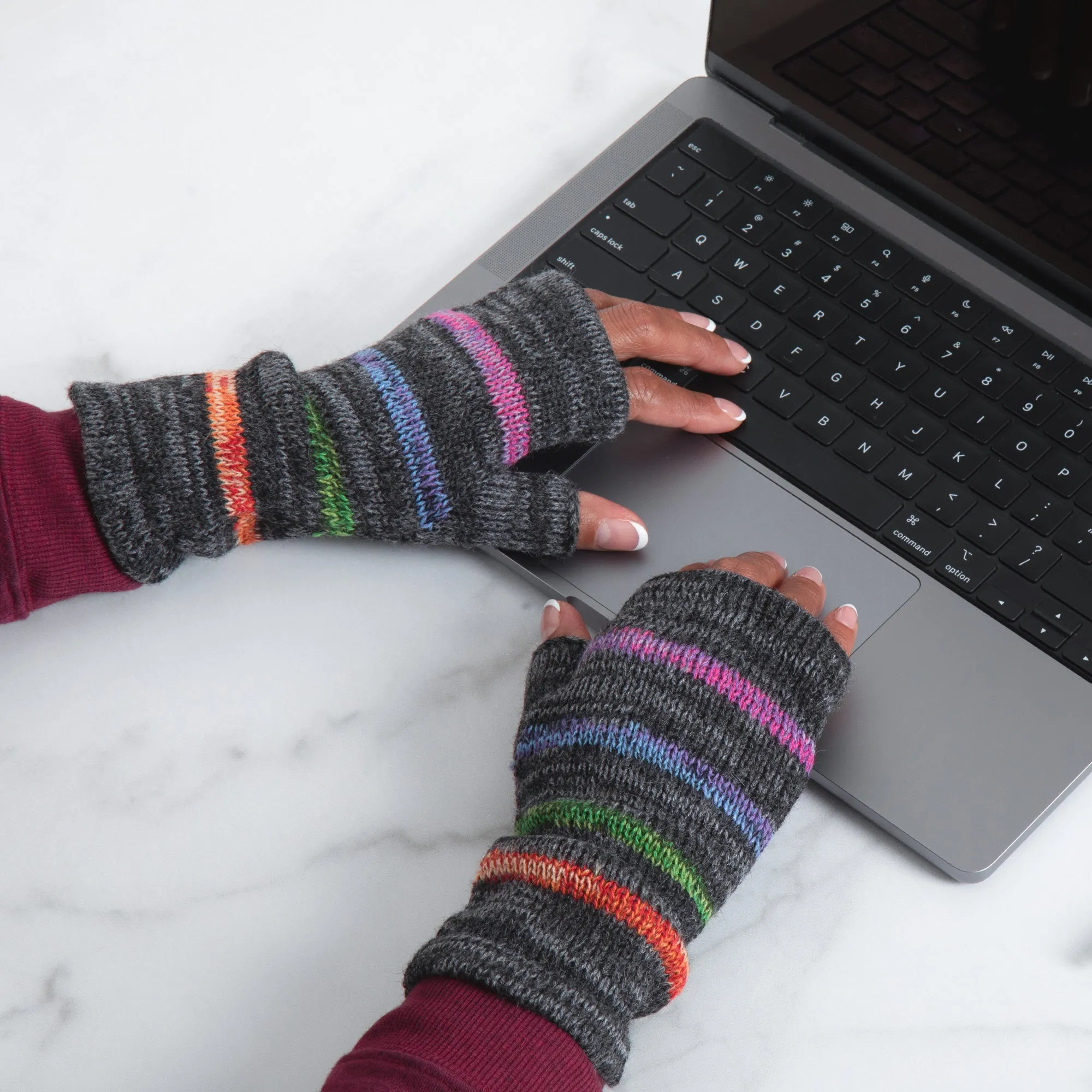 Alpaca Fingerless Mittens | Handmade, Fair Trade, 100% Alpaca Fiber