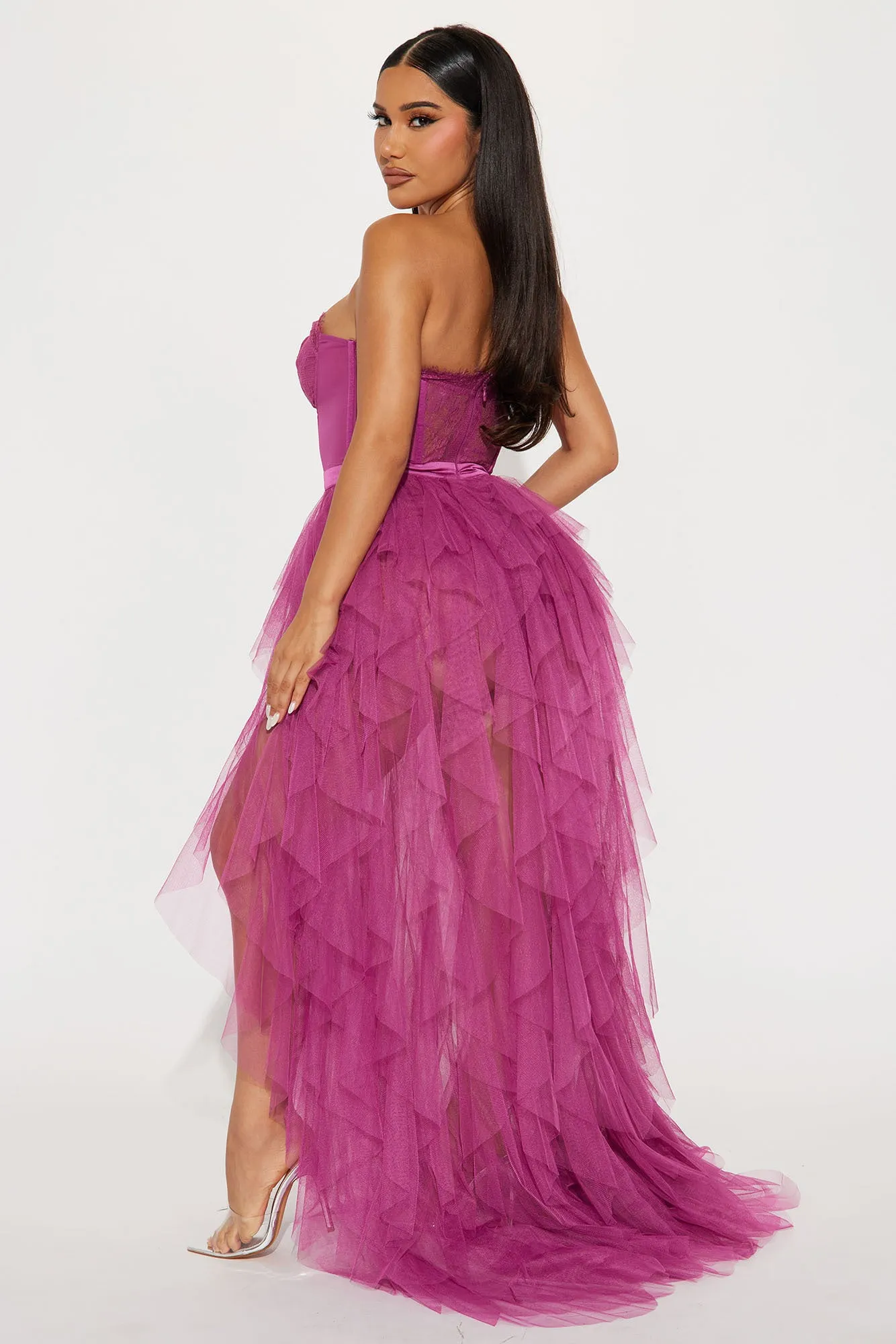 Anastasia Tulle Maxi Dress - Mauve