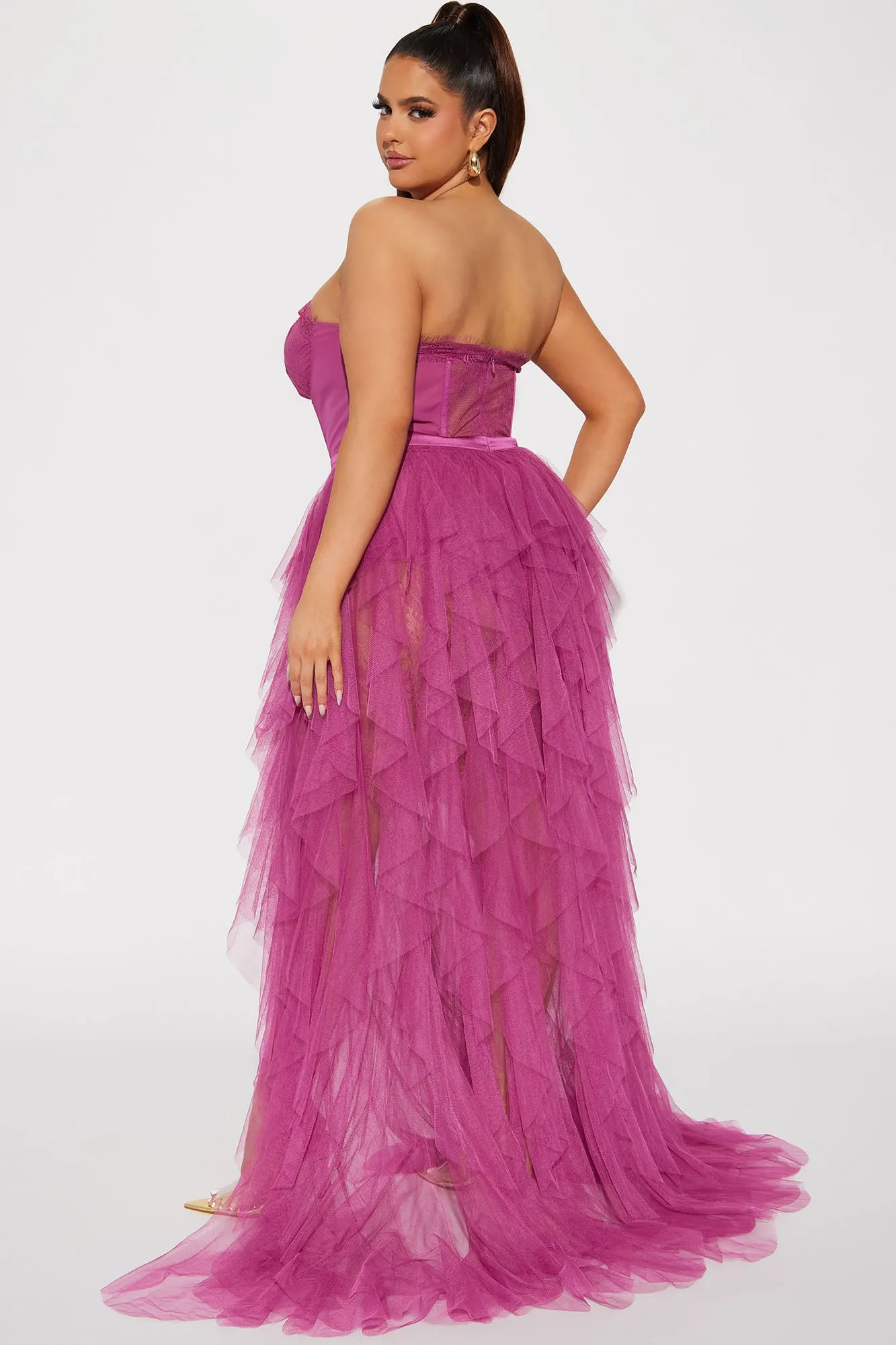 Anastasia Tulle Maxi Dress - Mauve