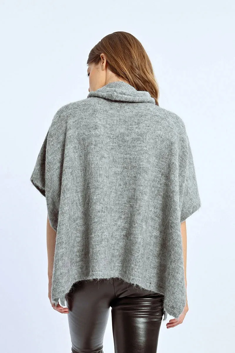 Ash Grey Gina Poncho