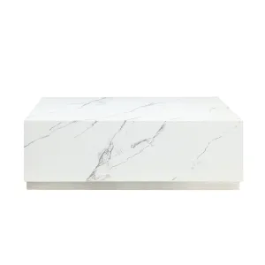 Astraia White Rectangular Coffee Table