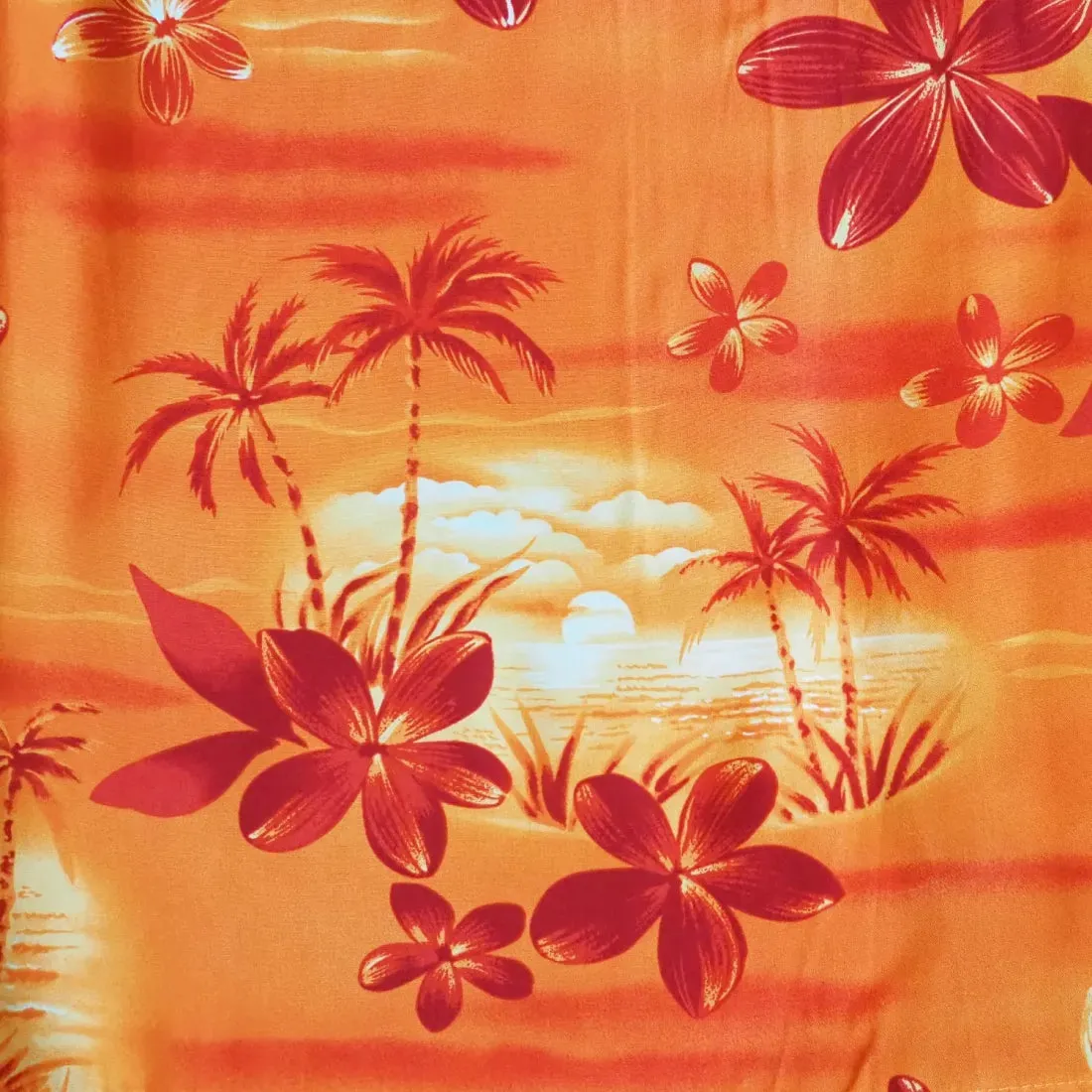 Aurora Orange Maxi Hawaiian Dress