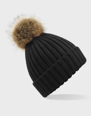 Beechfield Bobble Hat Black