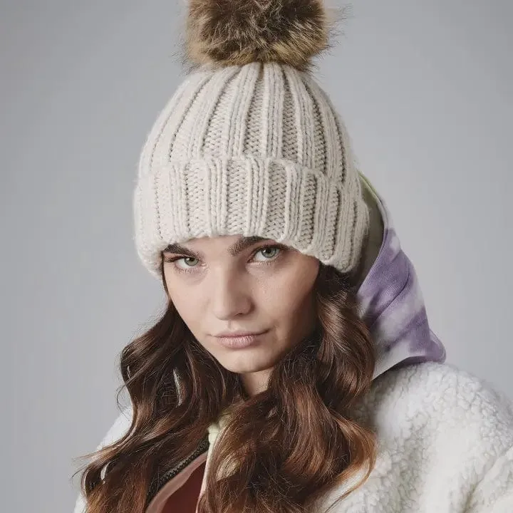 Beechfield Bobble Hat Mustard