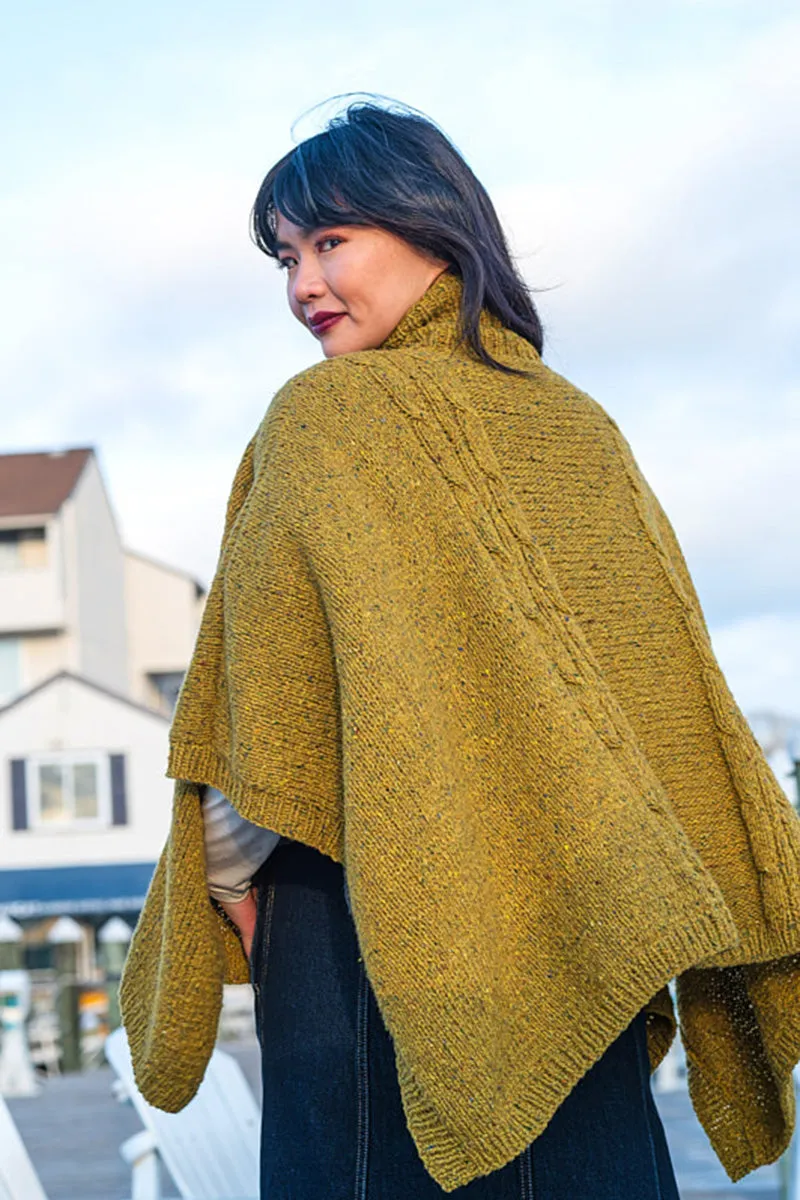 Berroco Millstone Tweed Patterns - Burwell Poncho - PDF Download