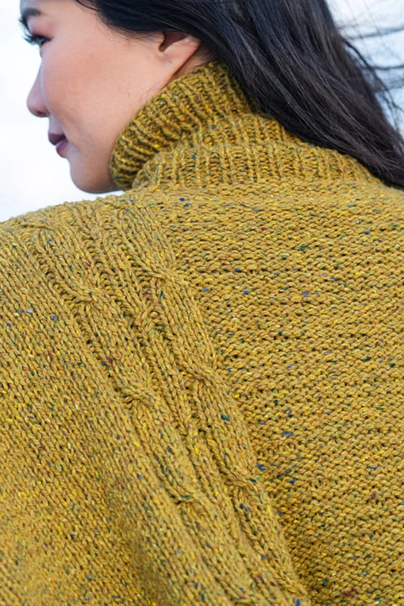 Berroco Millstone Tweed Patterns - Burwell Poncho - PDF Download