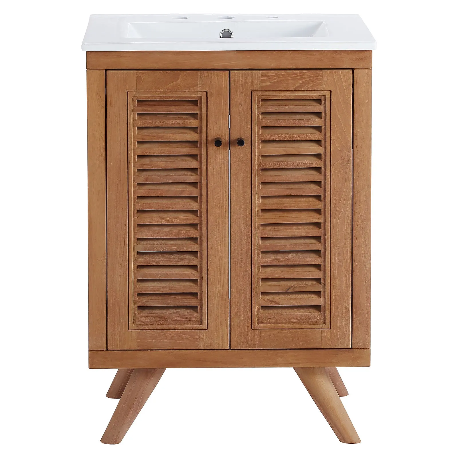 Birdie 24" Bathroom Vanity Natural White EEI-5112-NAT-WHI