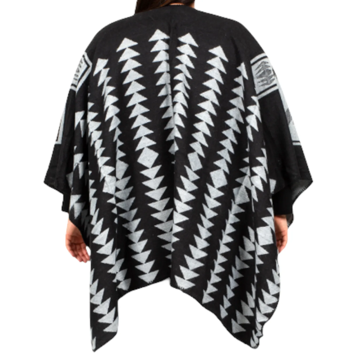 Black  Poncho wrap Shawl Free Size