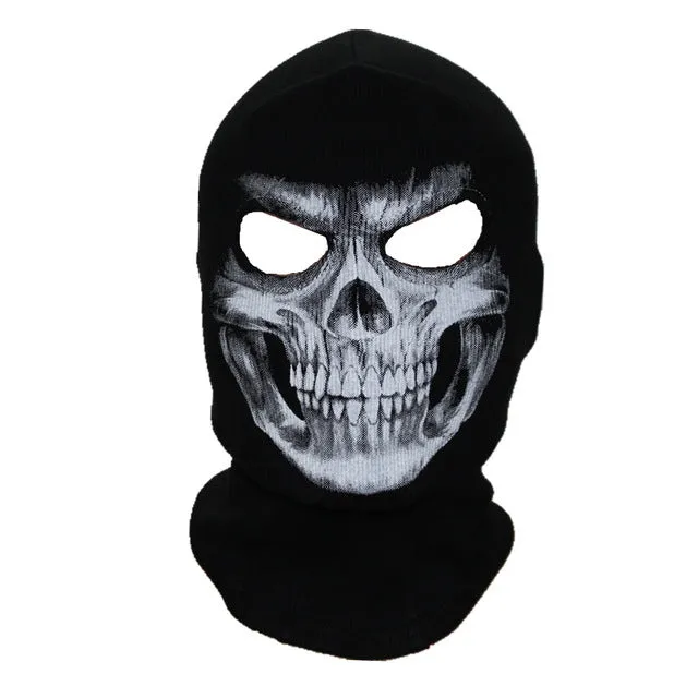 Black Punisher Mask Balaclava Beanies Hats Men Ghost Skull Full Face Warmly Mask Hood Beanie Ggorros Hombre Casquette Bbalaclava