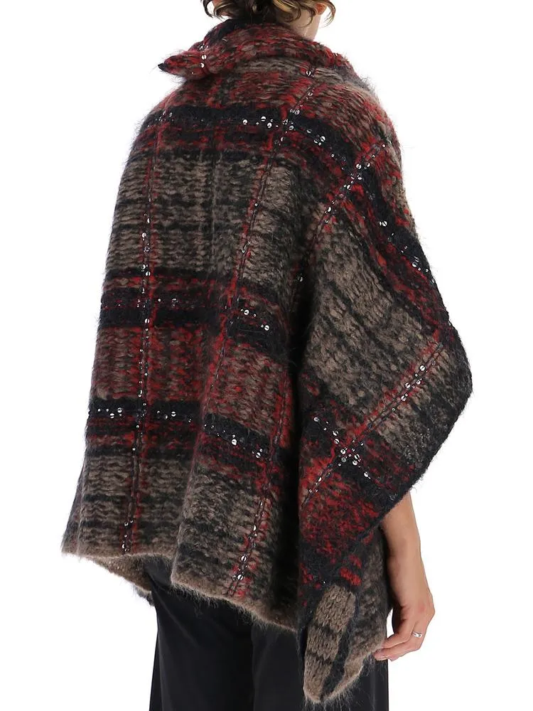 Brunello Cucinelli Tartan Poncho