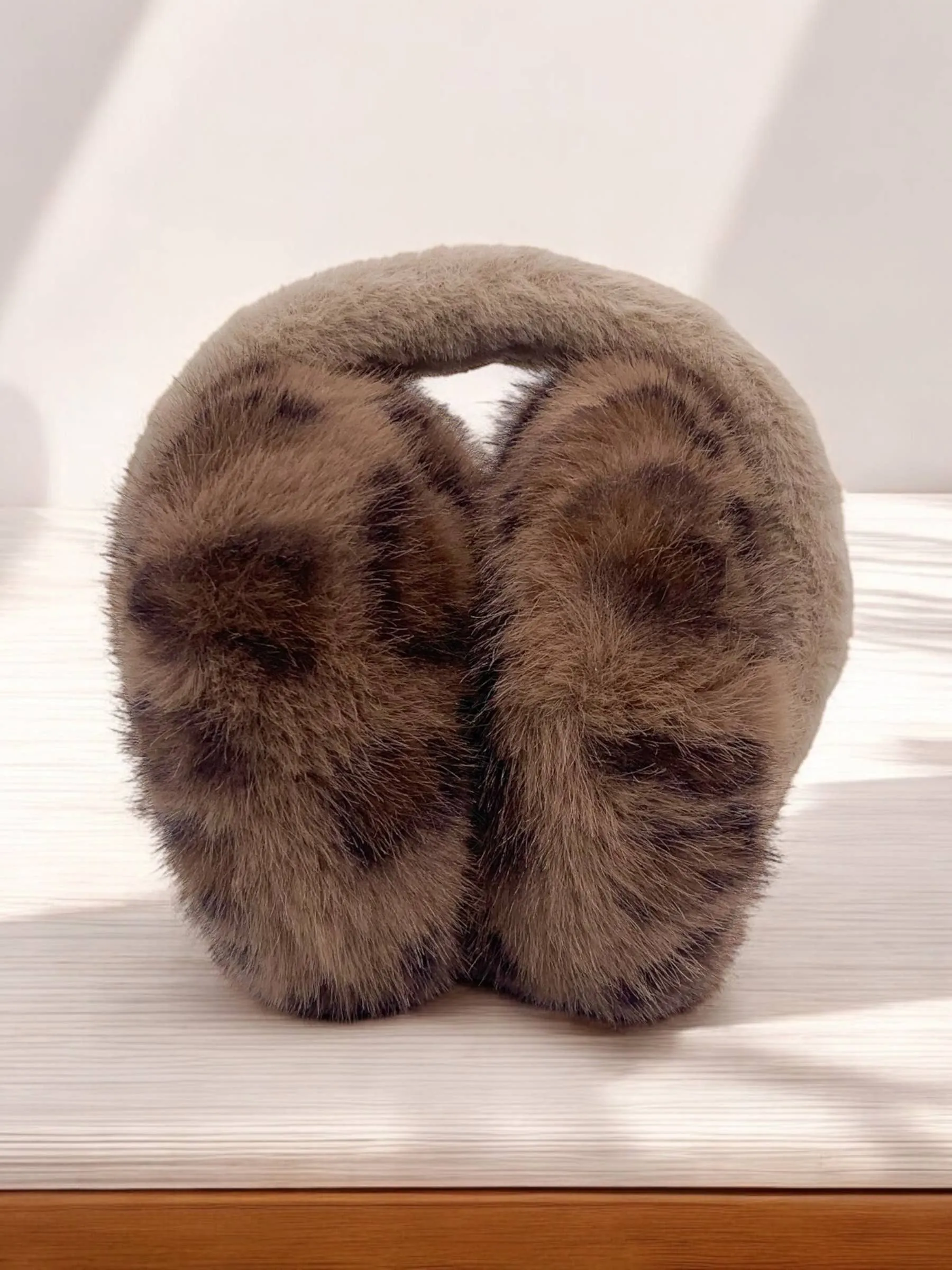 BYREN | ÉLINE L'ATELIER Leopard faux fur earmuffs CC07