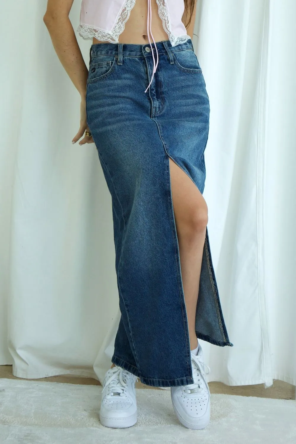 Callie Denim Maxi Skirt