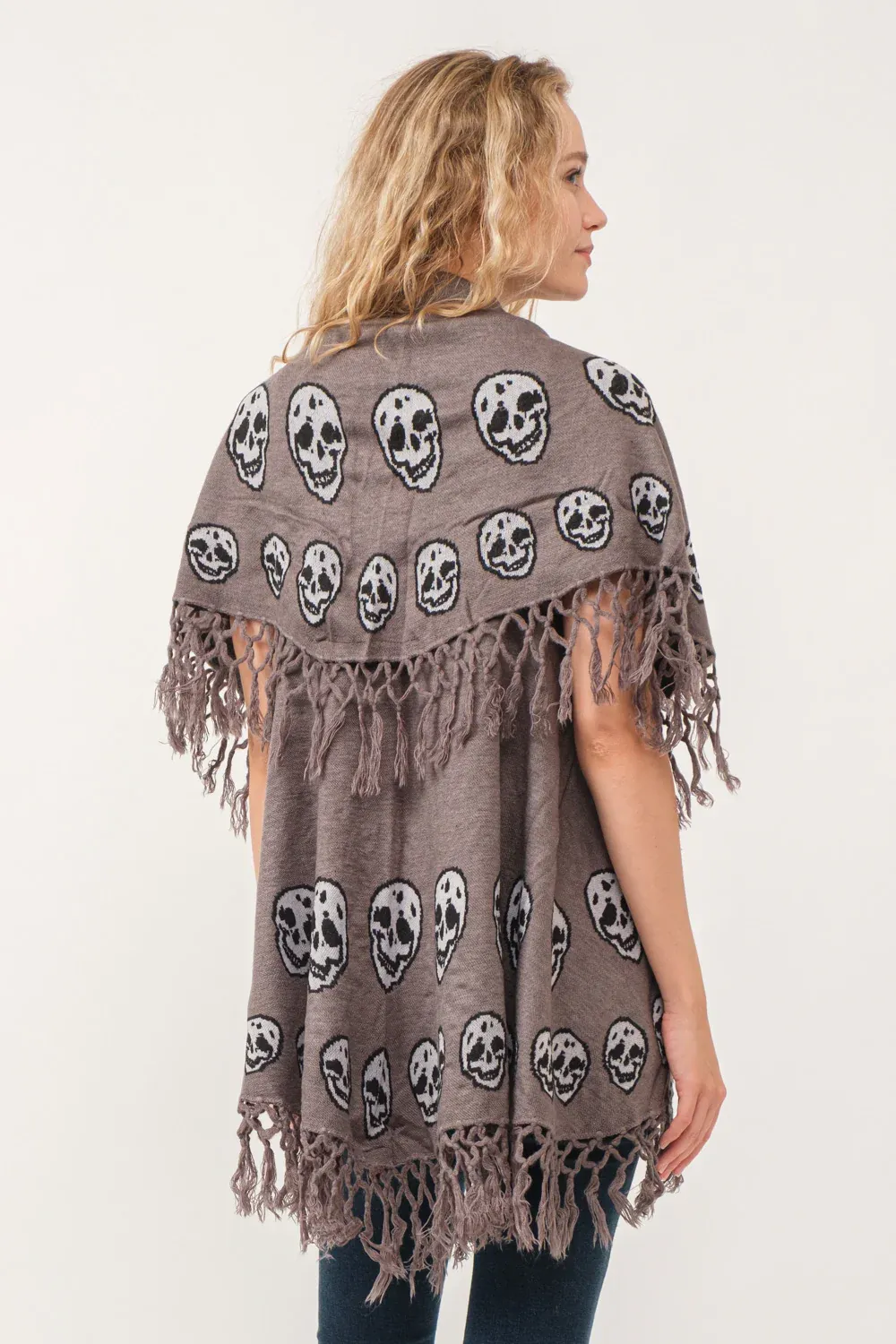 Cardigan - Sweater Skull - Grey