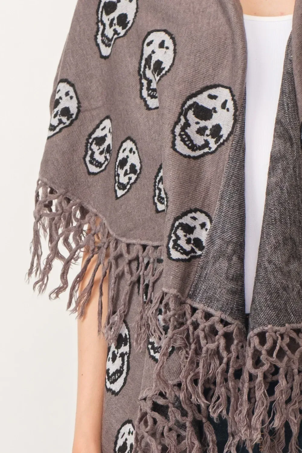 Cardigan - Sweater Skull - Grey