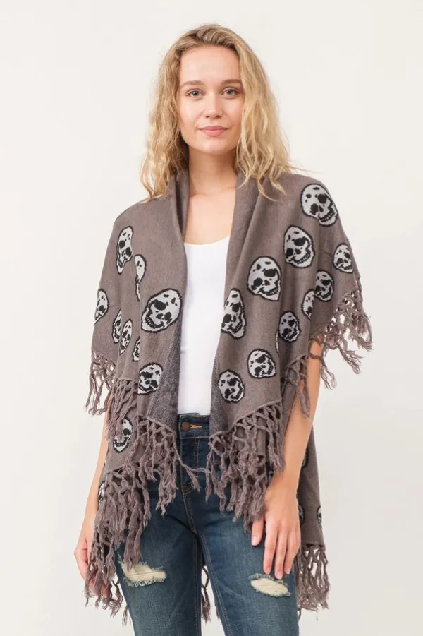 Cardigan - Sweater Skull - Grey