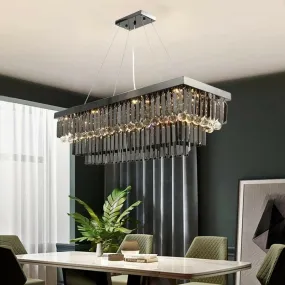 Casper - Modern Smoke Gray Crystal Chandelier