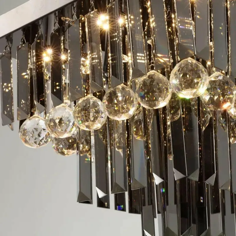 Casper - Modern Smoke Gray Crystal Chandelier