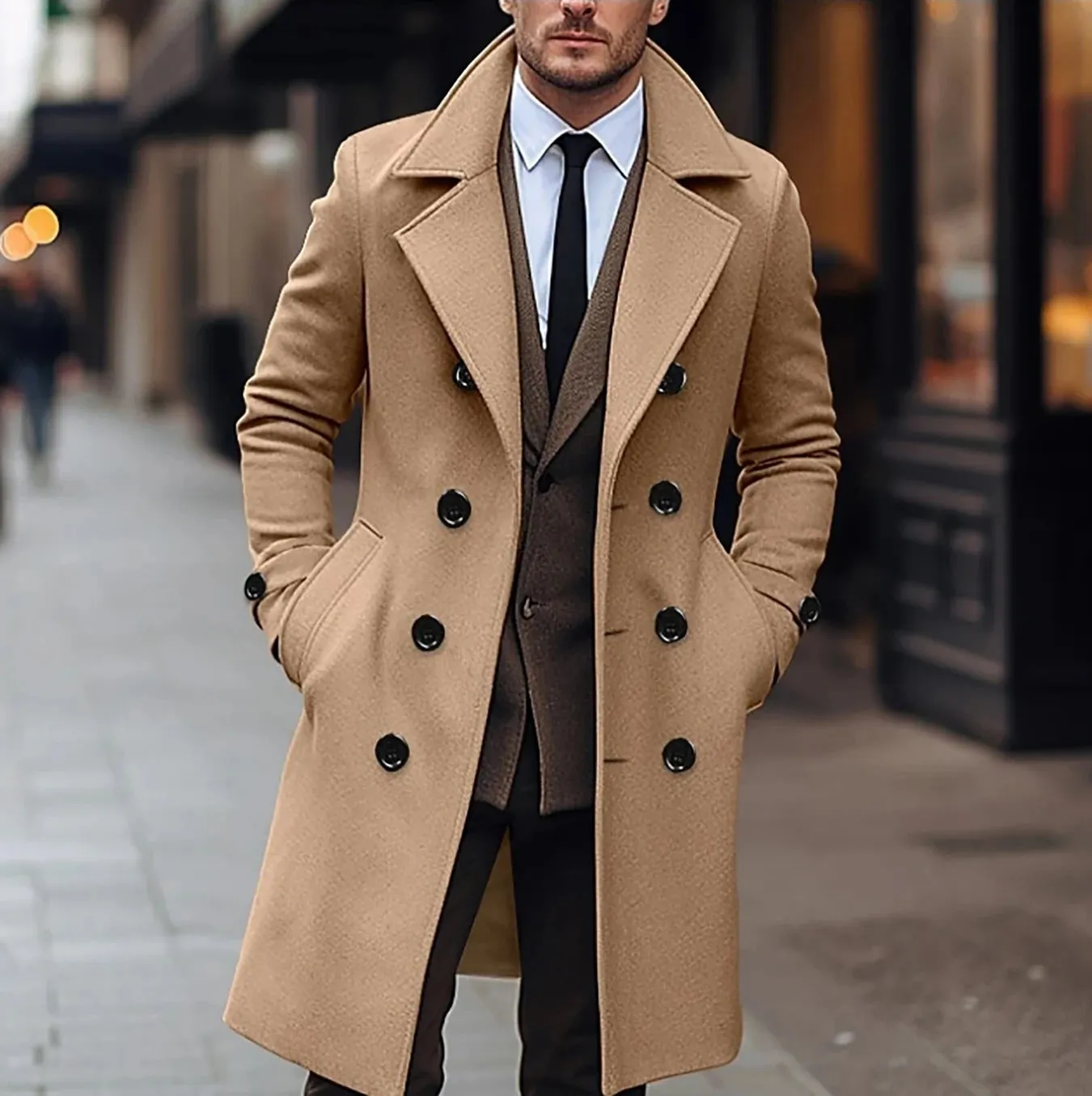 Casual british long coat