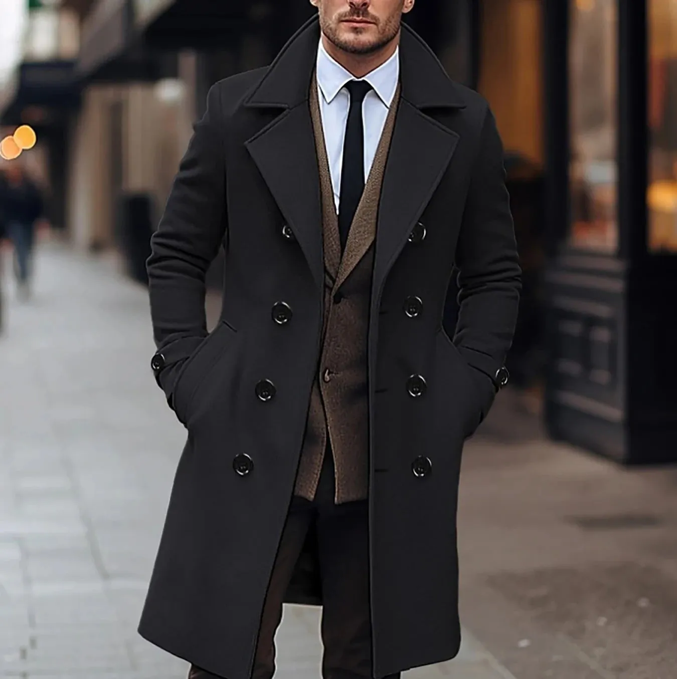 Casual british long coat