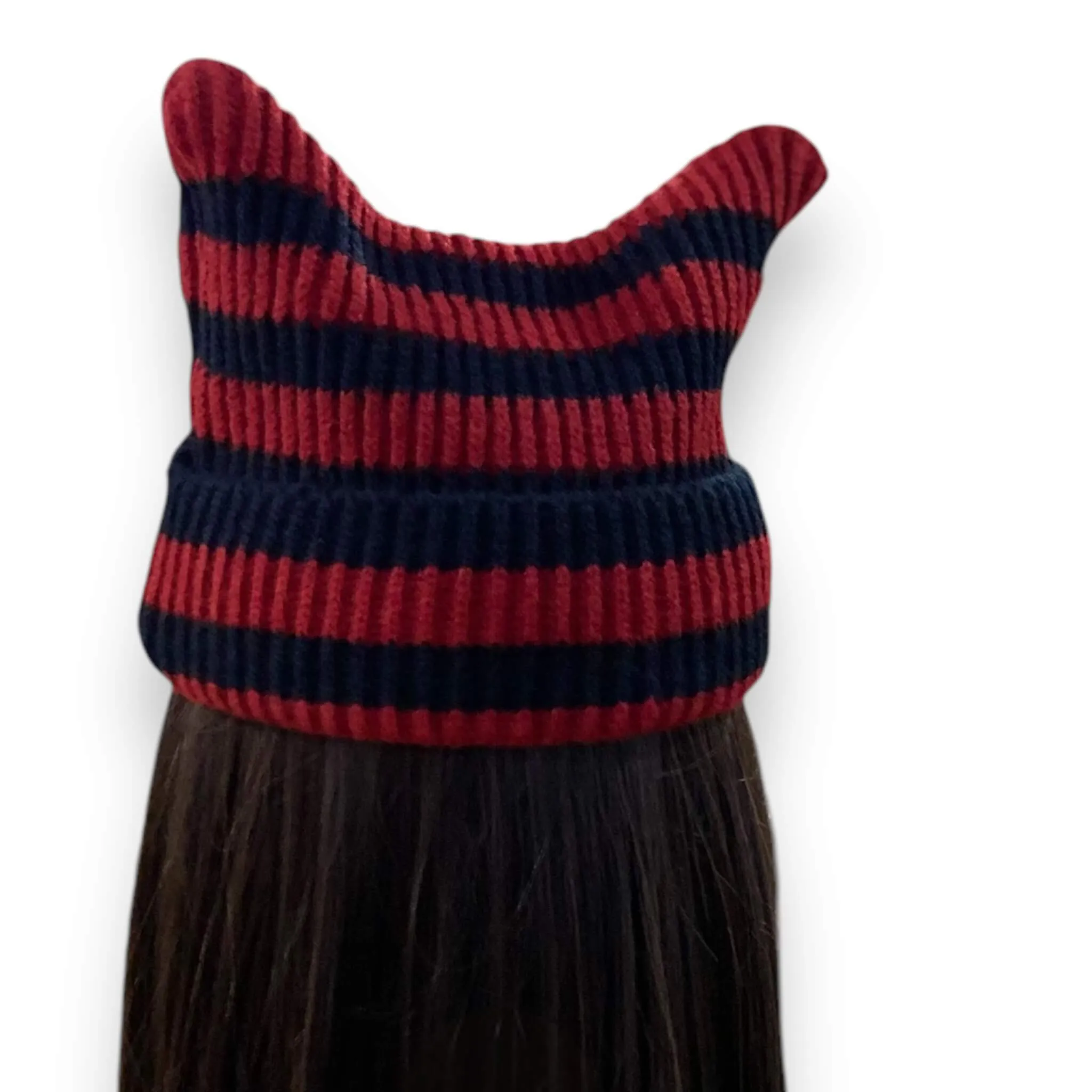 Cat Ears Striped Knitted Beanies