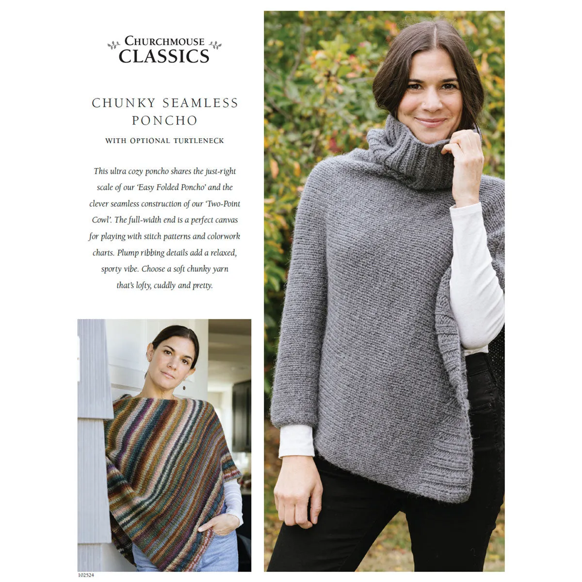 Churchmouse Classics Patterns - Chunky Seamless Poncho