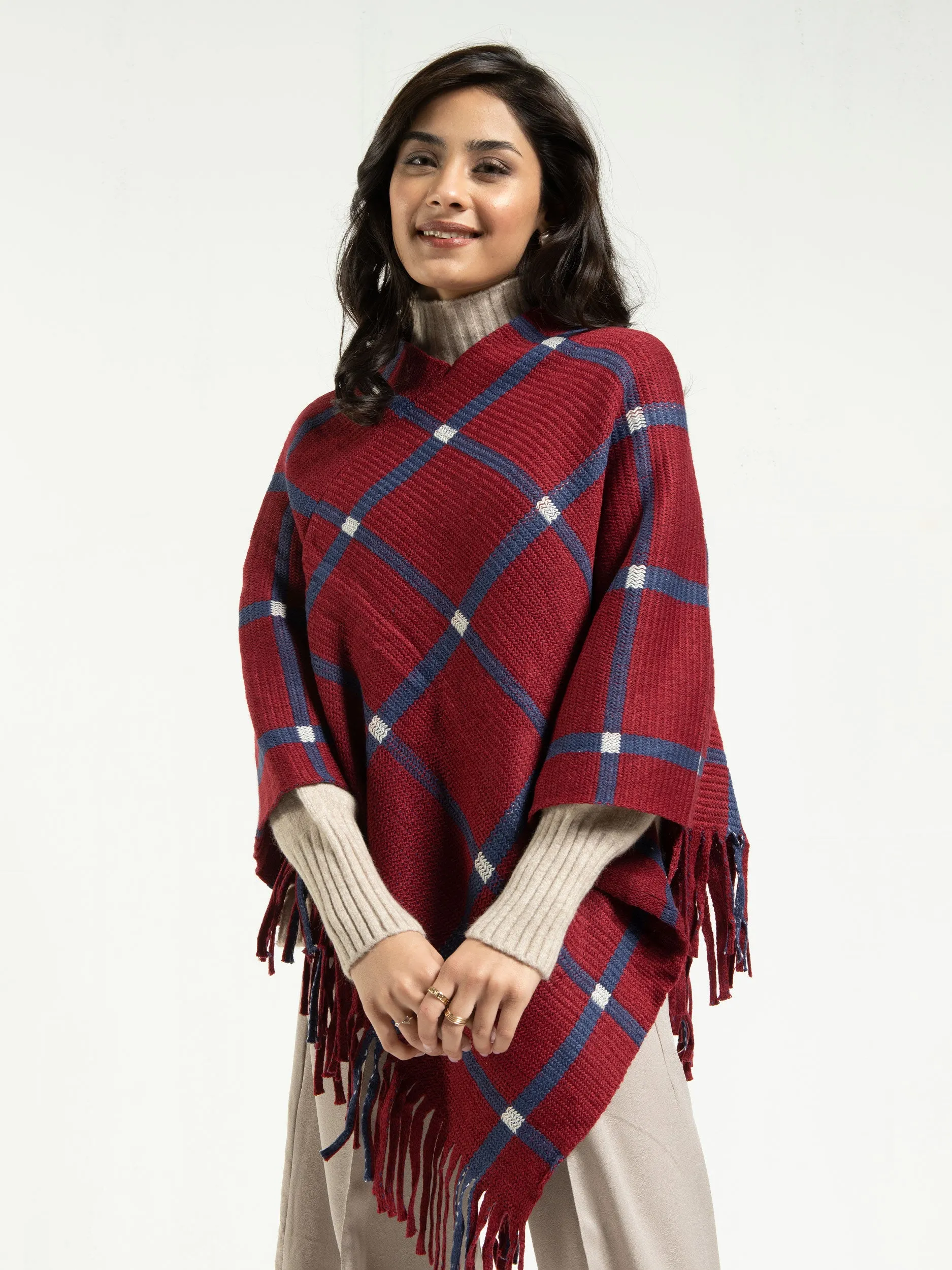 Classic Check Poncho