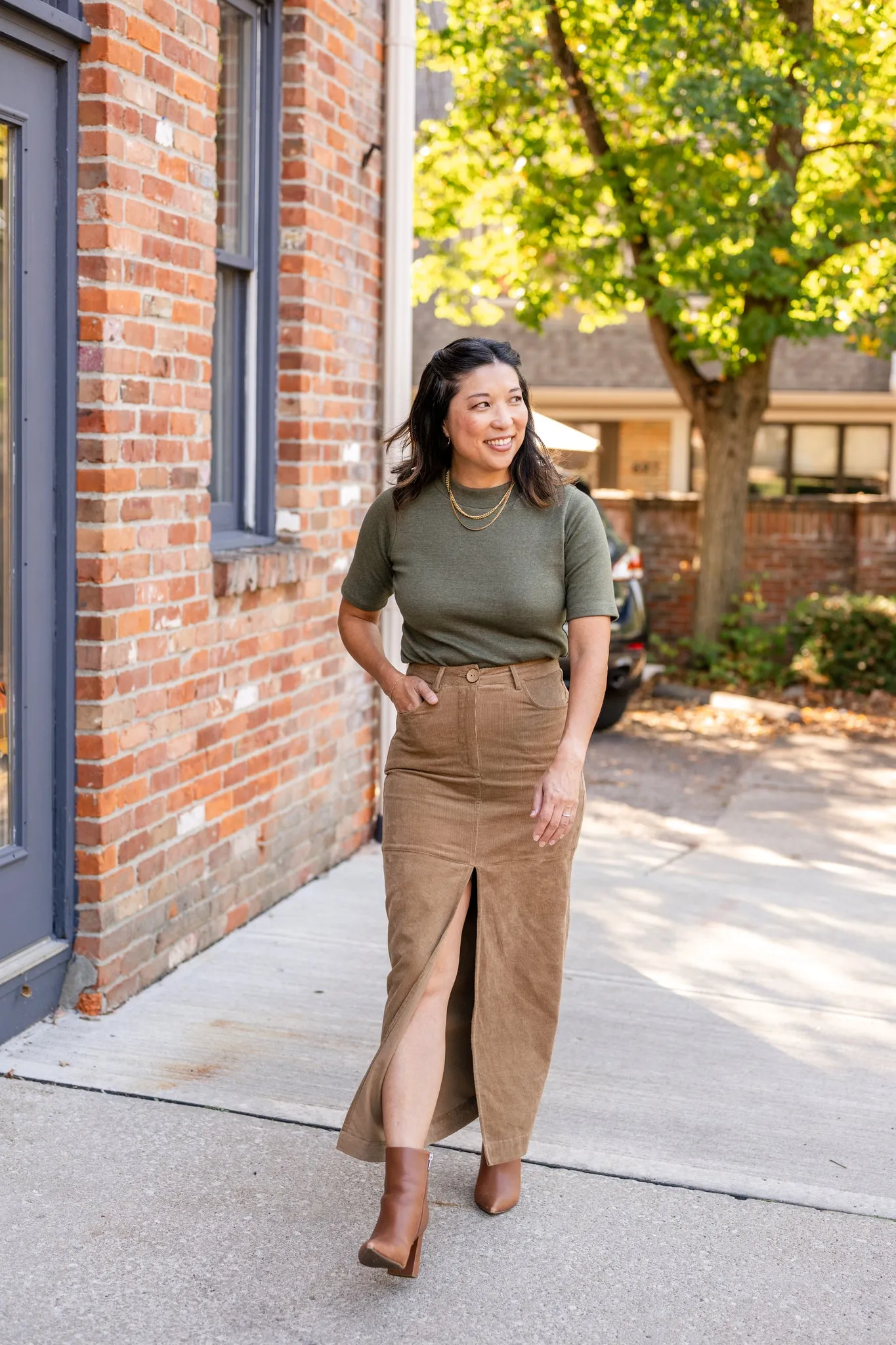 Corduroy Maxi Skirt