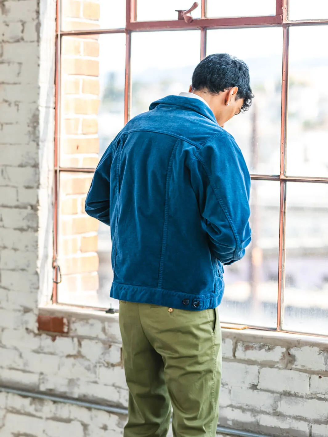 Corduroy Trucker Jacket - Teal Blue