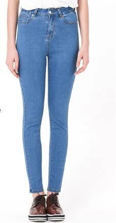 Denim Women's Jeans High Waist Stretchable Skinny Pants Trousers