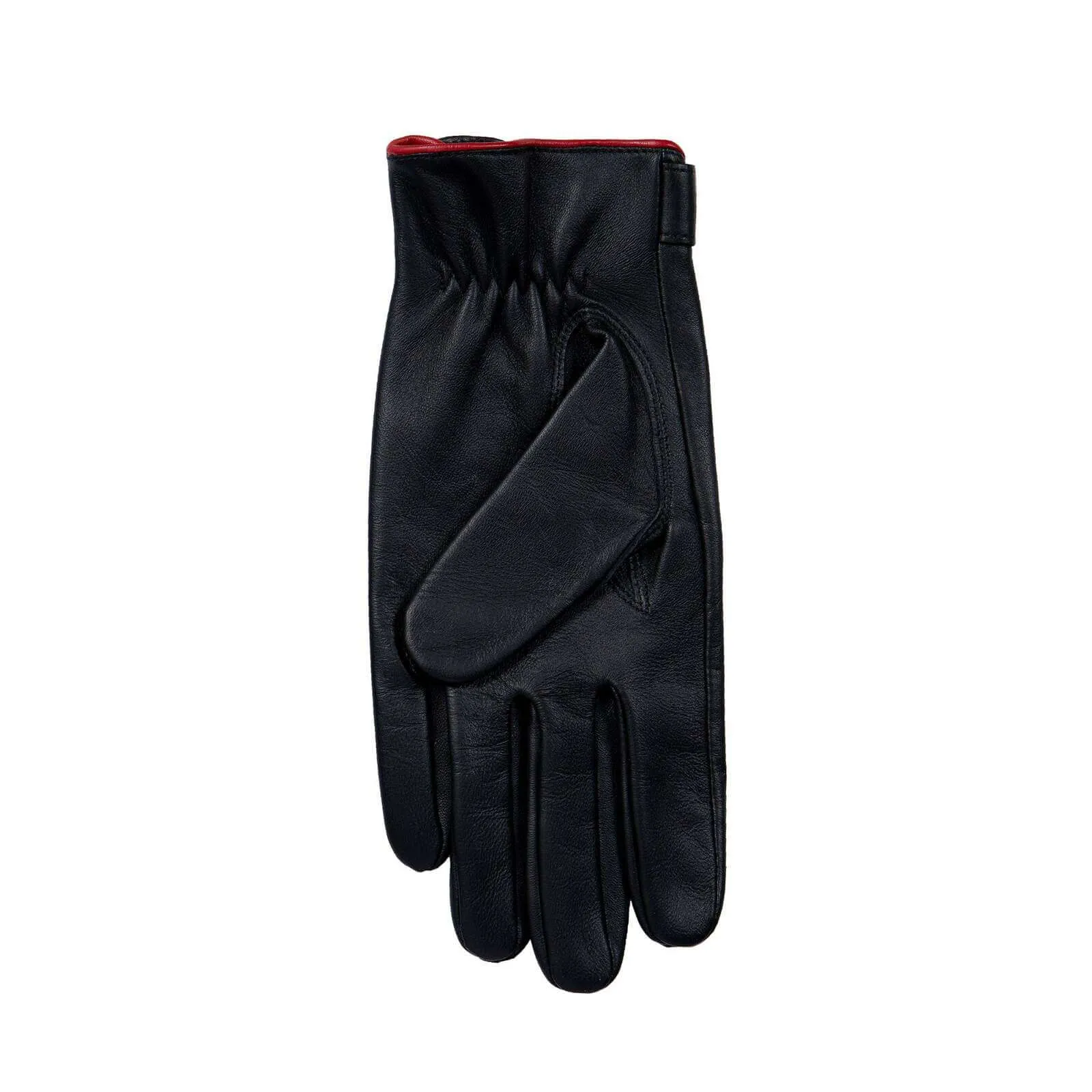 Dents Mens Suited Racer Touchscreen Leather Driving Gloves w/ Wristwatch Cut-Out