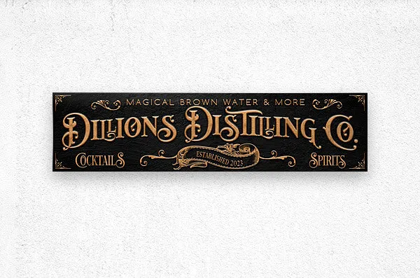 Distilling Business Exterior Bar Sign Personalized