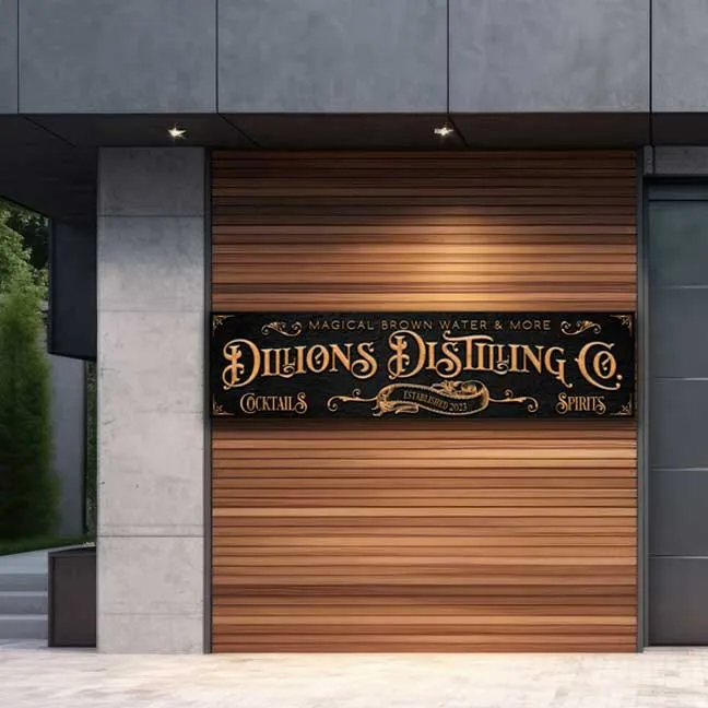 Distilling Business Exterior Bar Sign Personalized