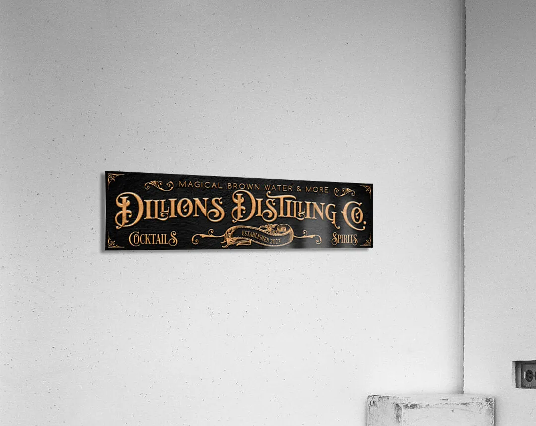 Distilling Business Exterior Bar Sign Personalized