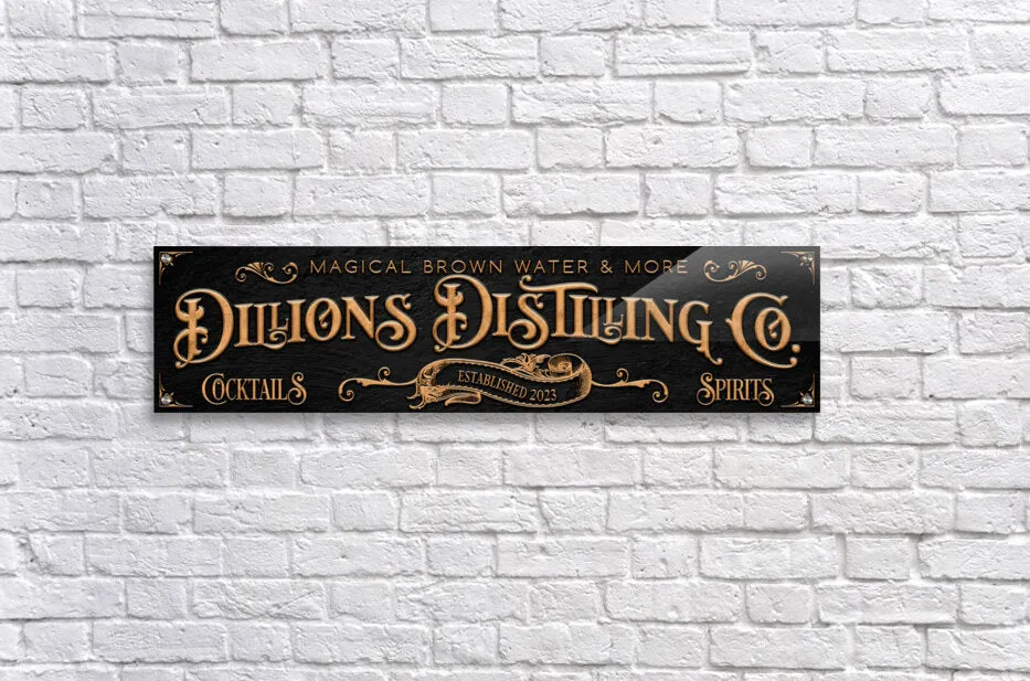 Distilling Business Exterior Bar Sign Personalized