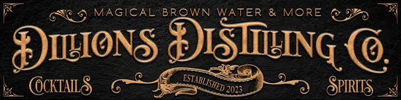 Distilling Business Exterior Bar Sign Personalized