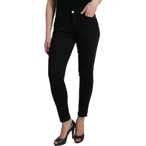 Dolce & Gabbana Chic Black Mid-Waist Stretch Jeans