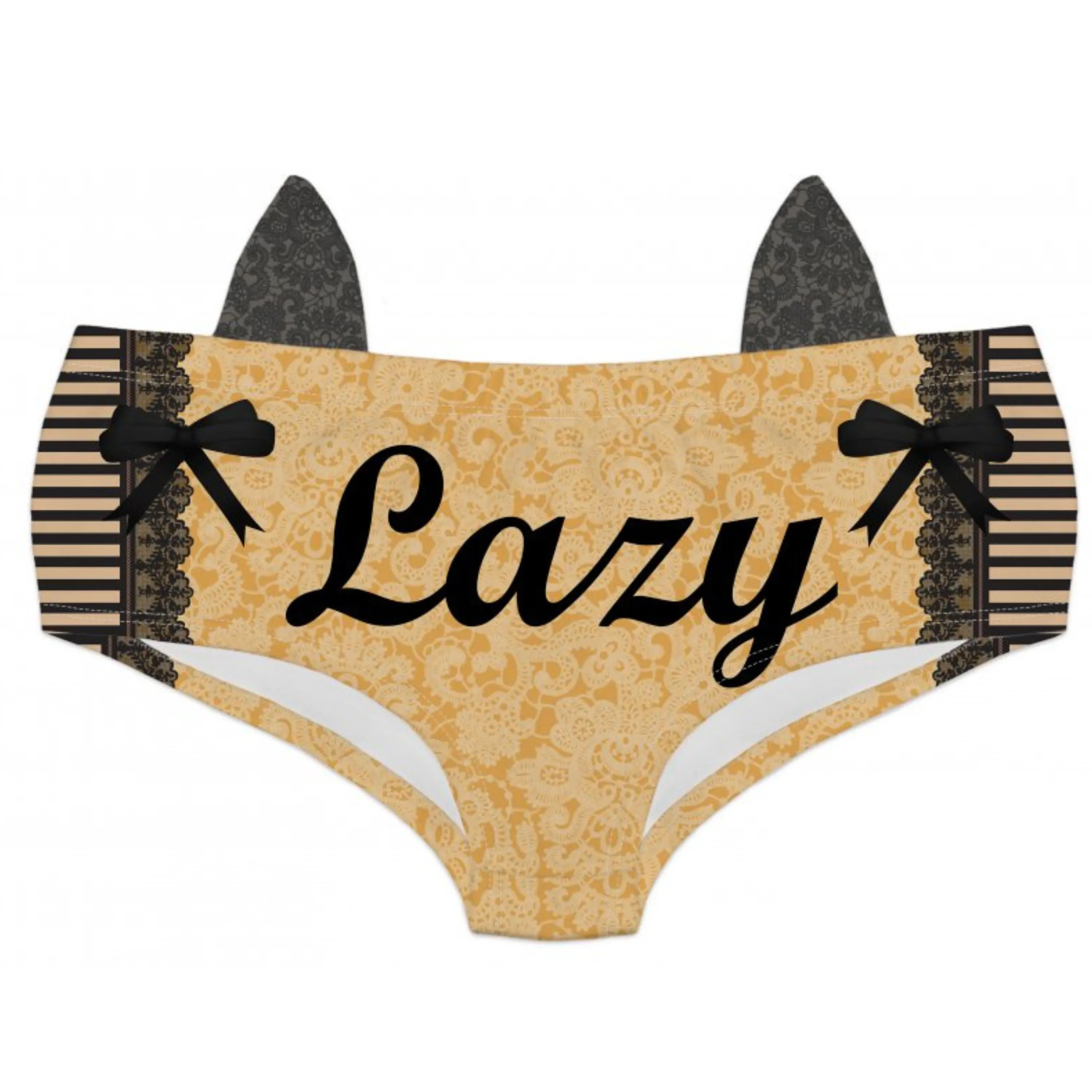 Ear Pantie - Lazy Leopard (6-10 UK Size)