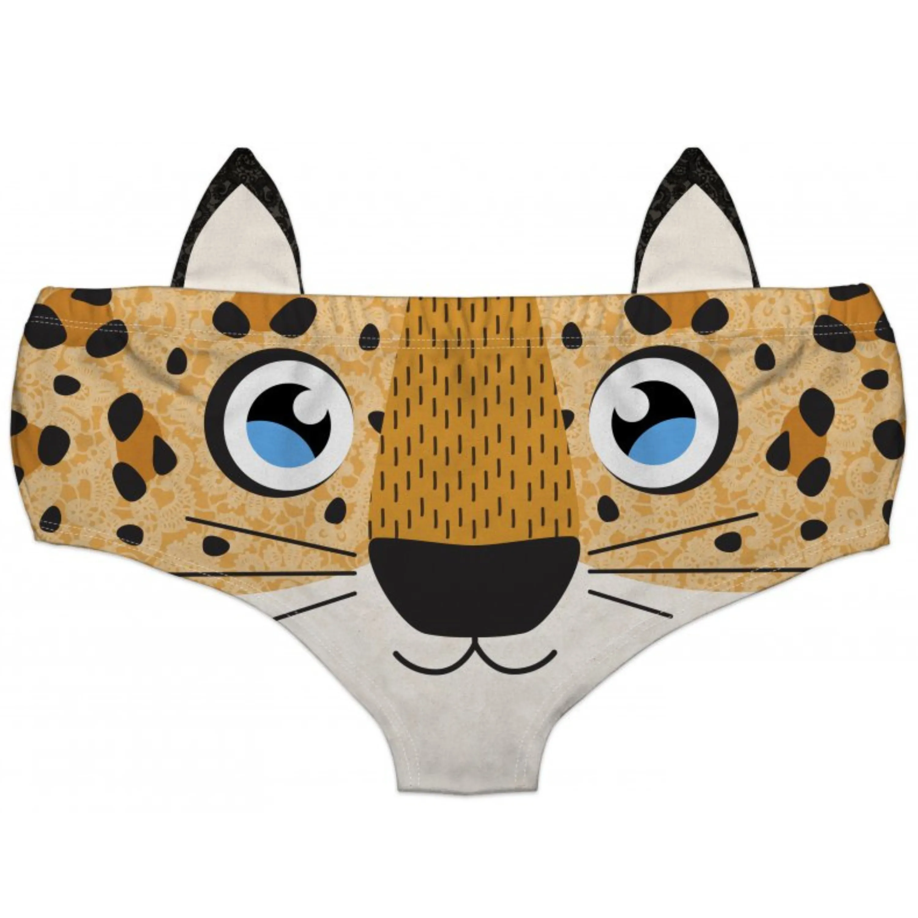 Ear Pantie - Lazy Leopard (6-10 UK Size)