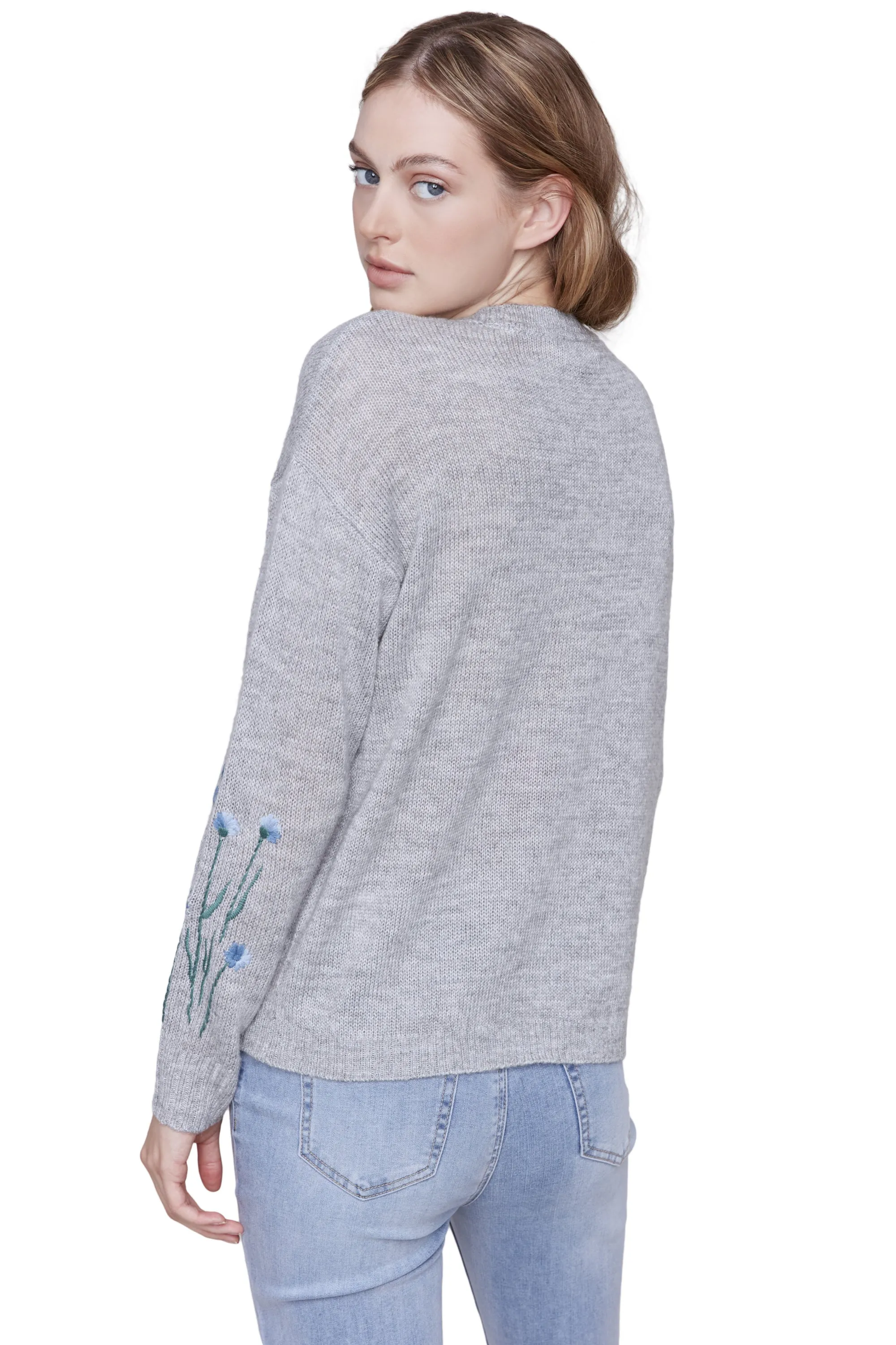 Embroidered Blooms Sweater