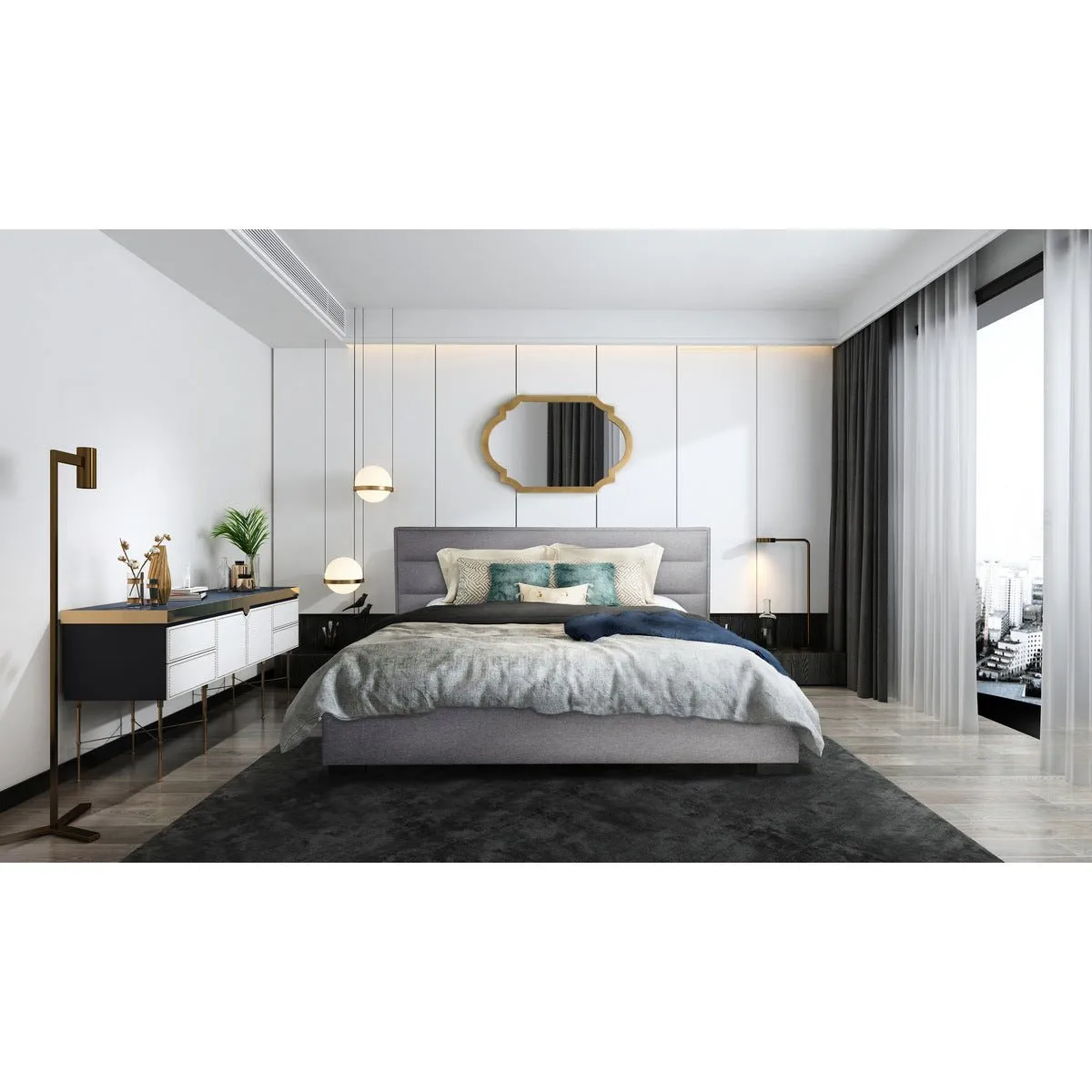 Fabiola Full Upholstered Platform Bed