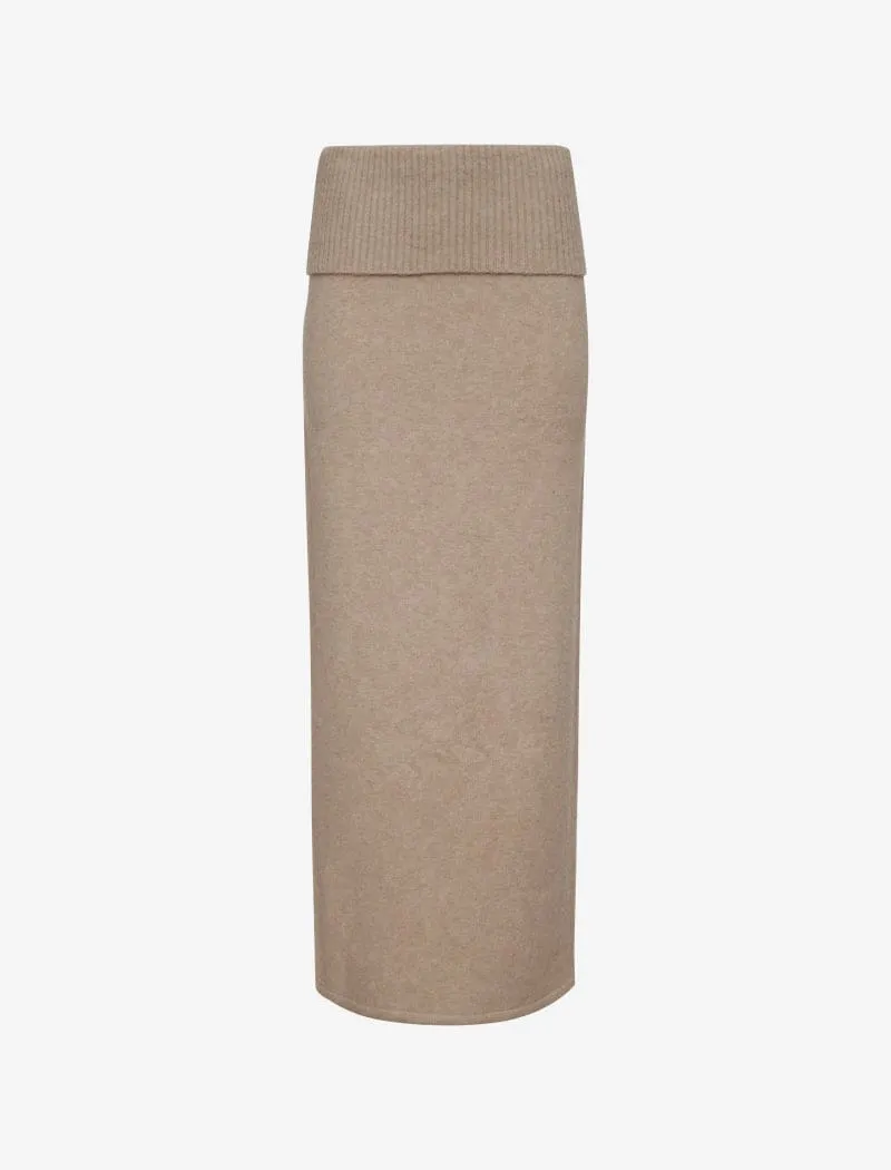 Fairfield Foldover Maxi Skirt | Latte